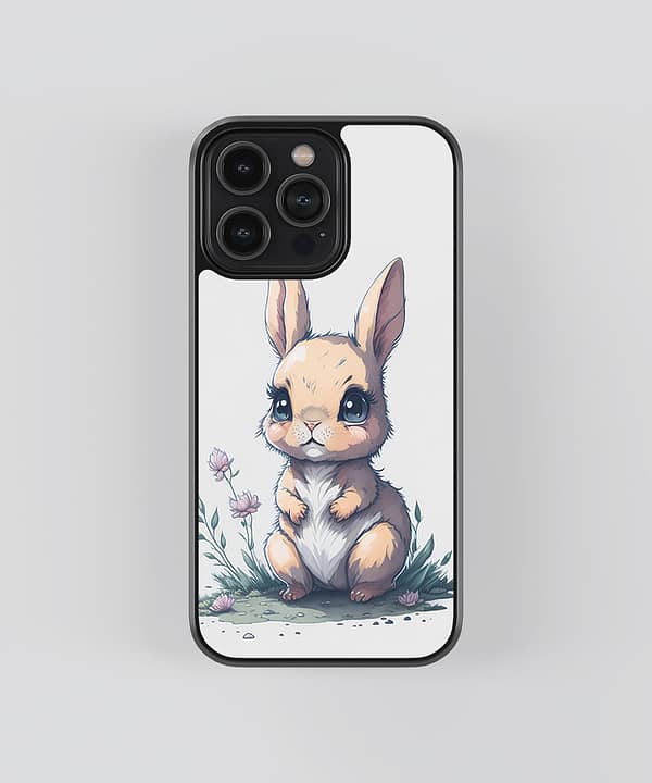 Cute Rabbit Printed Mobile Cover - Adorable Bunny Smartphone Case - Cute Mobile Cover